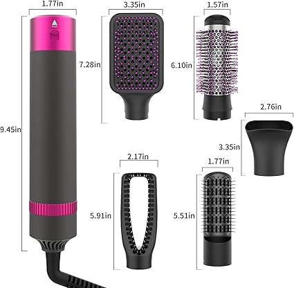 CEPILLO PARA EL CABELLO 5 EN 1, SECADOR Y VOLUMINIZADOR-"🔥 Seca, peina y deslumbra en un solo paso! ✨"