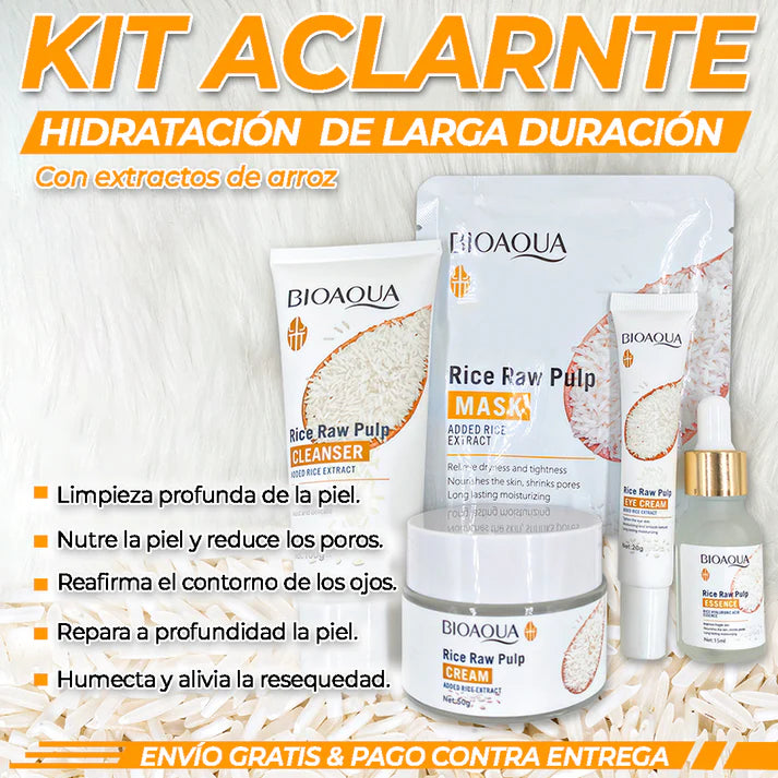 KIT DE ARROZ BIOAQUA-Nutrición y luminosidad para tu piel✨